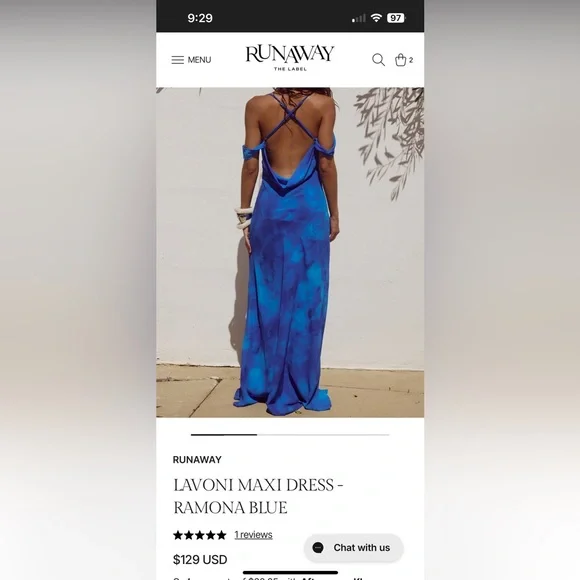 Elegant Blue Maxi Dress - Picture 3 of 4